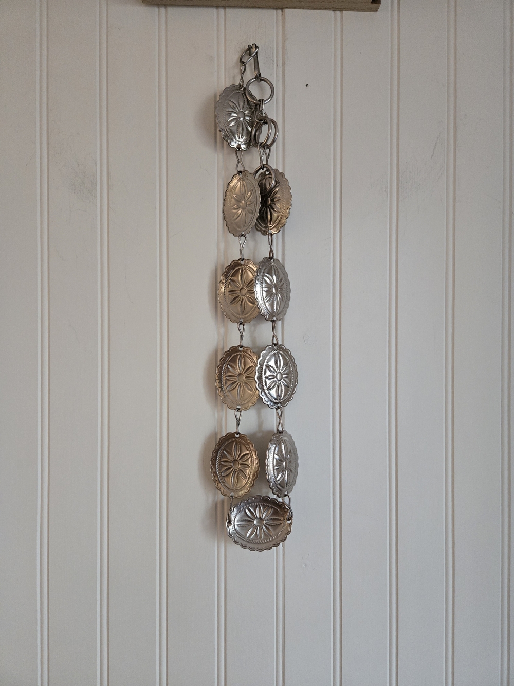 Western Hammered Silver Chain Link Belt